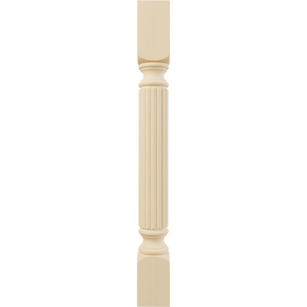 3 3/4W X 3 3/4D X 35 1/2H Raymond Reeded Cabinet Column, Maple